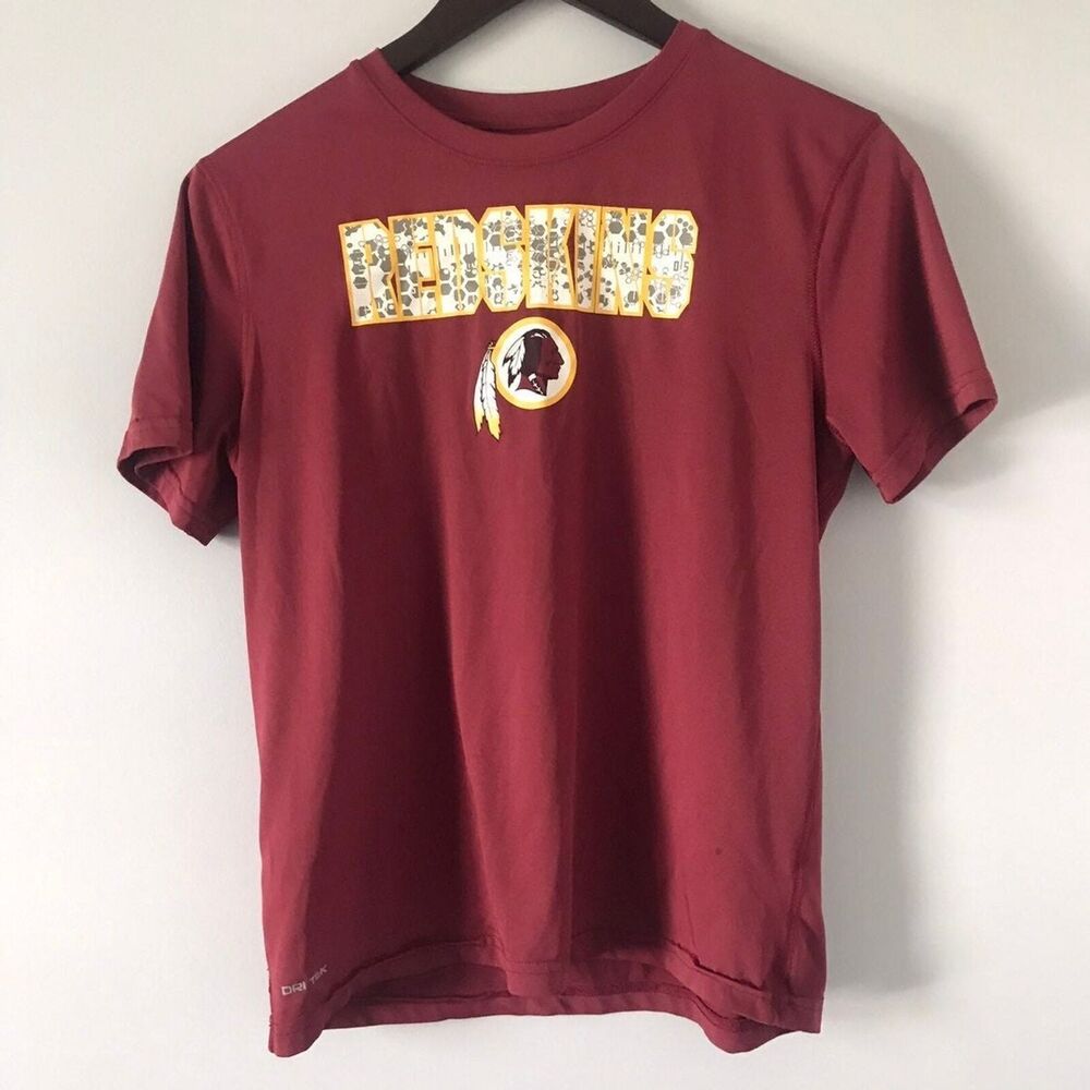 NFL Washington Redskin Short Sleeve Shirt Kids Original Logo & Name Size 14/16
